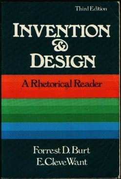 Book cover for Invention & design: A rhetorical reader by Burt, Forrest D
