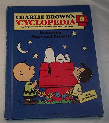 Book cover for Charlie Brown's 'Cyclopedia: Super Questions and Answers and Amazing Facts, Vol. 8: Featuring Stars and Planets by funk-wagnalls