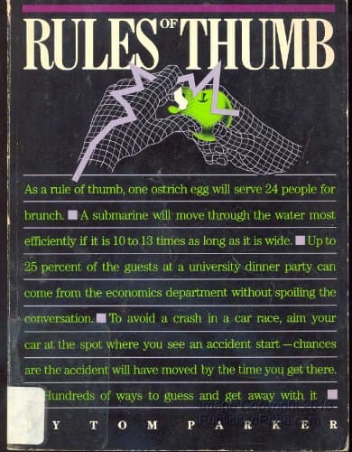 Book cover for Rules of Thumb by Parker, Tom
