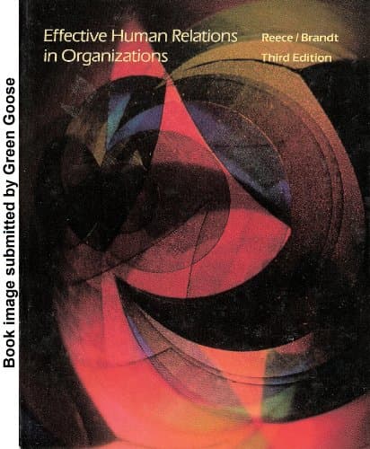 Book cover for Effective Human Relations in Organizations by Reece, Barry L.