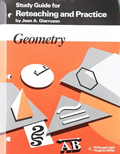 Book cover for Geometry: Study Guide for Reteaching & Practice by Jean A. Giarrusso