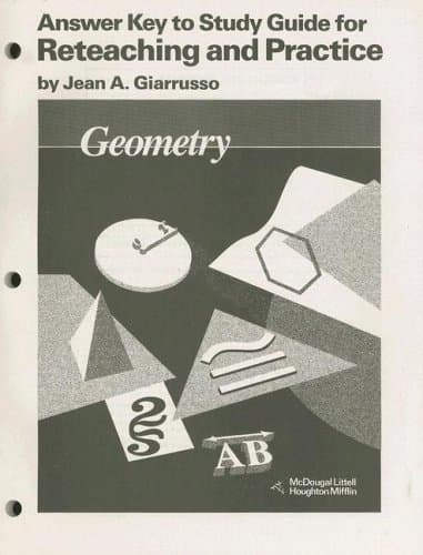 Book cover for Geometry: Answer Key to Study Guide for Reteaching and Practice by Jurgensen, Ray C.
