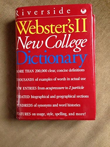 Book cover for Webster's II New College Dictionary by Editors of The American Heritage Dictionaries