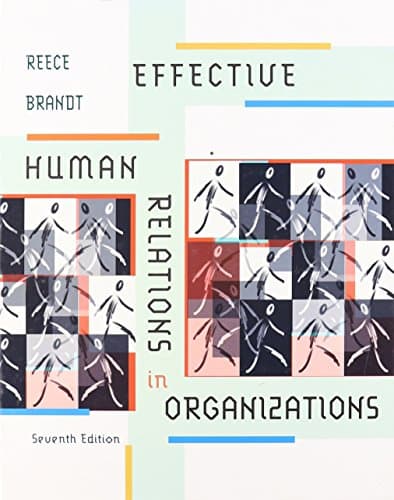 Book cover for Effective Human Relations in Organizations by Reece, Barry L.