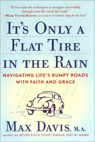 Book cover for It's Only a Flat Tire in the Rain: Navitating Life's Bumpy Roads with Faith and Grace by Davis, Max