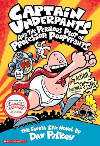 Book cover for Captain Underpants and the Perilous Plot of Professor Poopypants by Dav Pilkey