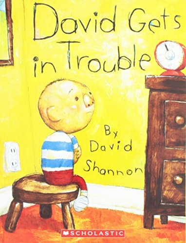Book cover for David Gets in Trouble by David Shannon