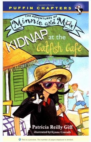 Book cover for Kidnap At the Catfish Cafe (The adventures of Minnie and Max) by Patricia Reilly Giff