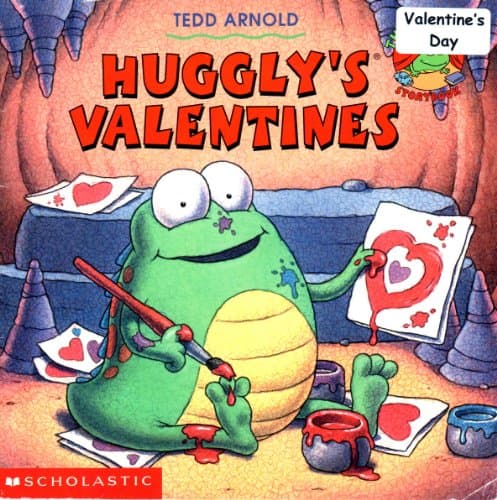 Book cover for Huggly's Valentines (Huggly: The Monster Under the Bed) by Tedd Arnold