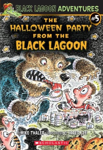Book cover for The Halloween Party from the Black Lagoon by Mike Thaler