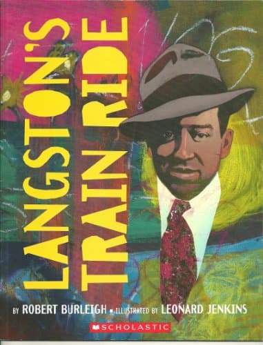 Book cover for Langston's Train Ride by Robert Burleigh
