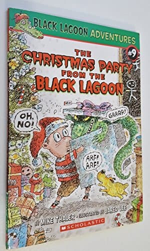 Book cover for The Christmas Party from the Black Lagoon (Black Lagoon Adventures, No. 9) by Mike Thaler
