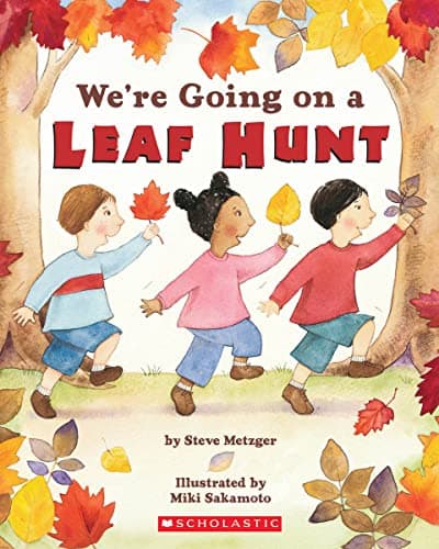 Book cover for We're Going on a Leaf Hunt by Metzger, Steve
