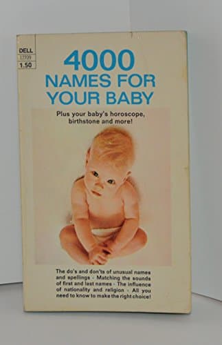Book cover for Four Thousand Names for Your Baby by Dell Publishing