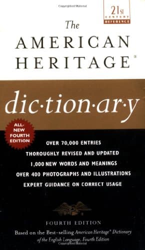 Book cover for The American Heritage Dictionary: Fourth Edition (21st Century Reference) by Houghton Mifflin Company