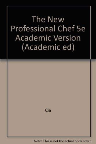 Book cover for New Professional Chef (Academic ed) by Culinary Institute of America