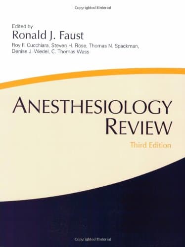 Book cover for Anesthesiology Review (Anesthesiology Review)(3rd Edition) by Faust MD, Ronald J.