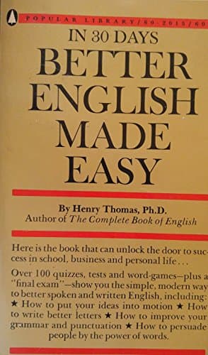 Book cover for Better English Made Easy by Thomas, Henry, Ph.D.