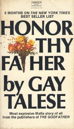 Book cover for Honor Thy Father by talese, gay