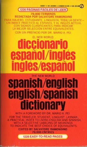Book cover for Spanish-English, English-Spanish Dictionary, The New World (Spanish Edition) by Ramondino, Salvatore