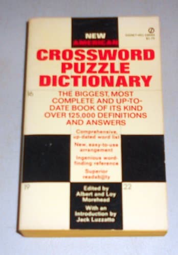 Book cover for Crossword Dictionary, The New American by Morehead, Albert H.