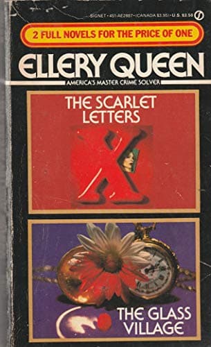 Book cover for Scarlet Letters & The Glass Village (A Signet Double Mystery) by Queen, Ellery