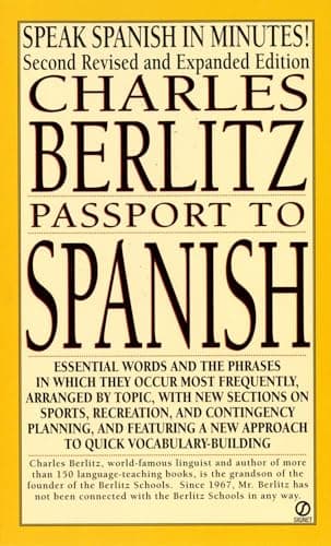 Book cover for Passport to Spanish: Revised and Expanded Edition (Spanish Edition) by Berlitz, Charles