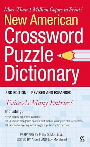 Book cover for New American Crossword Puzzle Dictionary: 3rd Edition--Revised and Expanded by Morehead, Philip D.