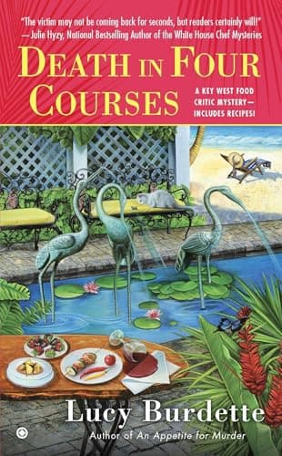 Book cover for Death in Four Courses: A Key West Food Critic Mystery by Burdette, Lucy