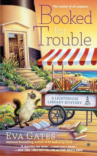 Book cover for Booked for Trouble (A Lighthouse Library Mystery) by Gates, Eva