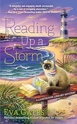 Book cover for Reading Up a Storm (A Lighthouse Library Mystery) by Gates, Eva
