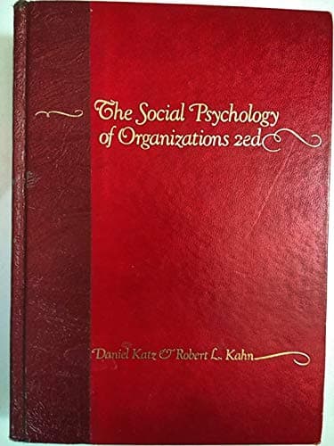 Book cover for The Social Psychology of Organizations by Katz, Daniel
