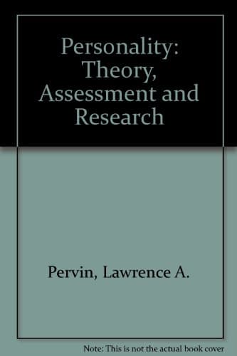 Book cover for Personality: Theory, Assessment, and Research by Lawrence A. Pervin
