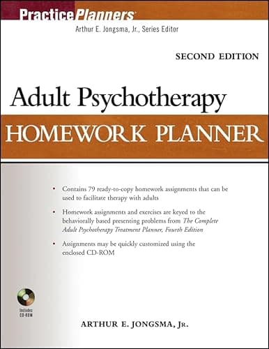 Book cover for Adult Psychotherapy Homework Planner by Jongsma Jr., Arthur E.