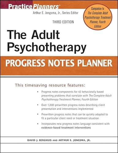 Book cover for The Adult Psychotherapy Progress Notes Planner by Jongsma Jr., Arthur E.