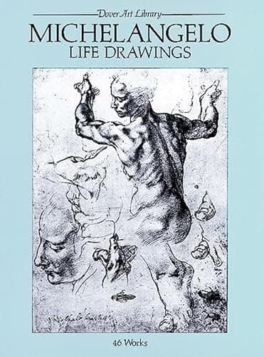 Book cover for Michelangelo Life Drawings (Dover Fine Art, History of Art) by Michelangelo