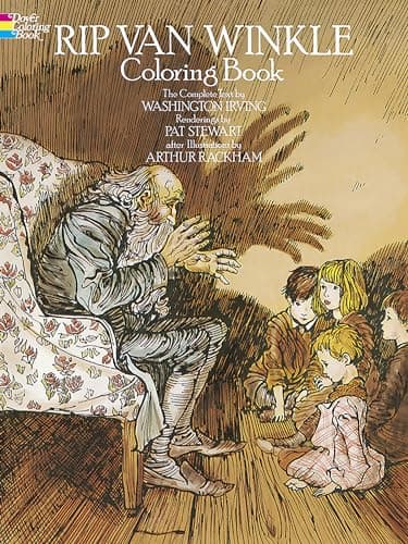 Book cover for Rip Van Winkle Coloring Book (Dover Classic Stories Coloring Book) by Irving, W.