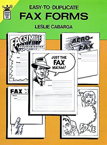Book cover for Easy-to-Duplicate Fax Forms (Dover Quick Copy Art Series) by Cabarga, Leslie