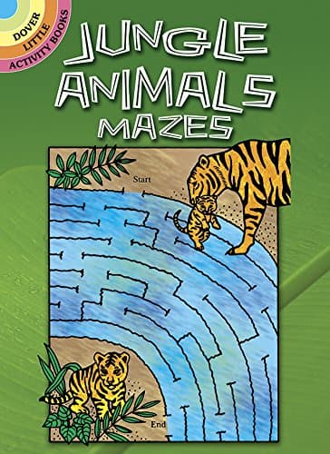 Book cover for Jungle Animals Mazes (Dover Little Activity Books) by Wynne, Patricia J.
