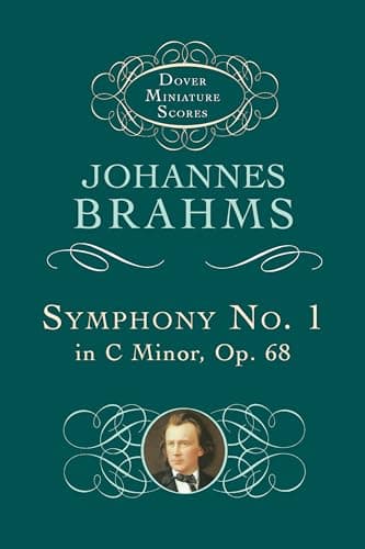 Book cover for Symphony No. 1 in C Minor, Op. 68 (Dover Miniature Scores: Orchestral) by Brahms, Johannes