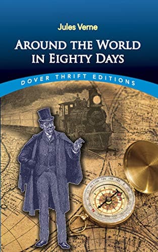 Book cover for Around the World in Eighty Days (Dover Thrift Editions: Classic Novels) by Jules Verne