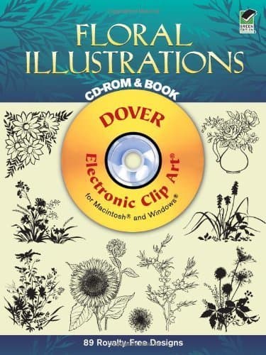 Book cover for Floral Illustrations CD-ROM and Book (Dover Electronic Clip Art) by Dover