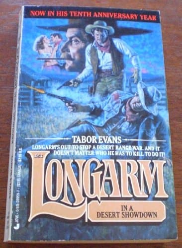 Book cover for Longarm in a Desert Showdown (Longarm, No. 123) by Evans, Tabor