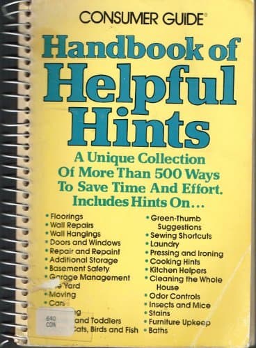 Book cover for Handbook Of Helpful Hints by Consumer Guide