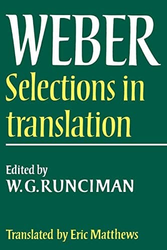 Book cover for Max Weber: Selections in Translation by Weber, Max