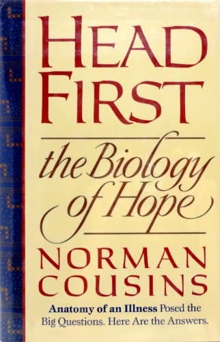 Book cover for Head First: The Biology of Hope by norman cousins