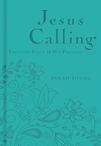Book cover for Jesus Calling, Teal Leathersoft, with Scripture References: Enjoying Peace in His Presence (A 365-Day Devotional) – The Perfect Christian Gifts for Women by Young, Sarah