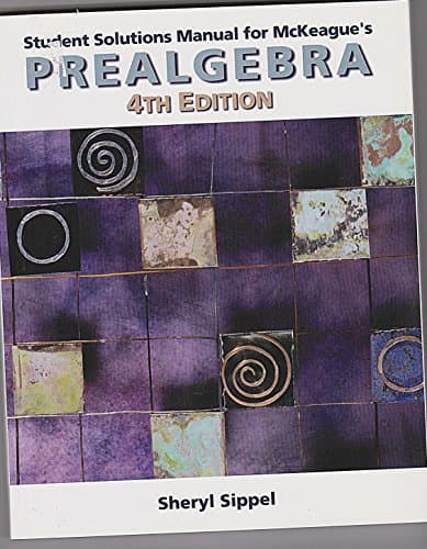 Book cover for Student Solutions Manual for McKeague’s Prealgebra by McKeague, Charles P.