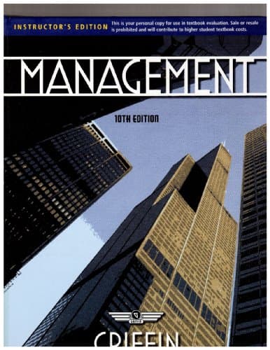 Book cover for Management-instruc-edition by Ricky W. Griffin