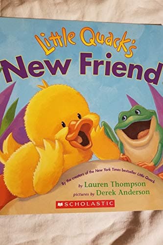 Book cover for Little Quack's New Friend by Lauren Thompson